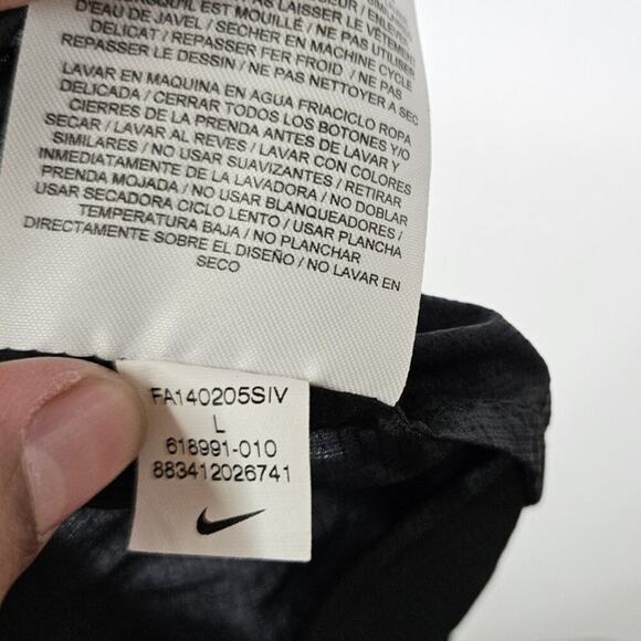 Nike Sportswear Womens Windrunner Full Zip Black Neon Green Size Large - Picture 6 of 6